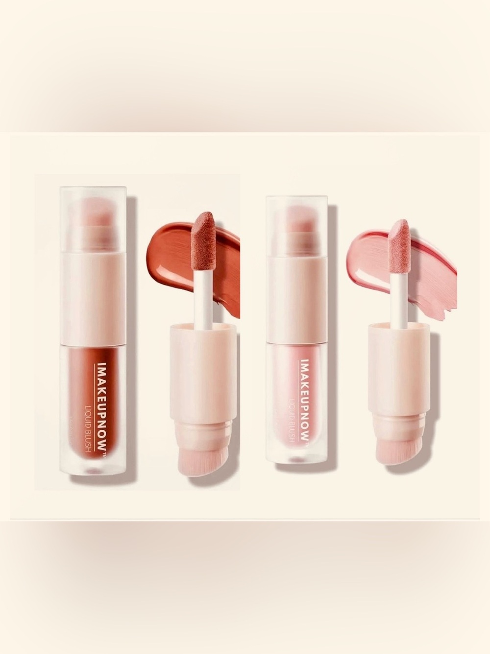 2 Tubes of imakeupnow Liquid Cheek Blush Stick Shade #02/Pink & #03/Berry. NIB